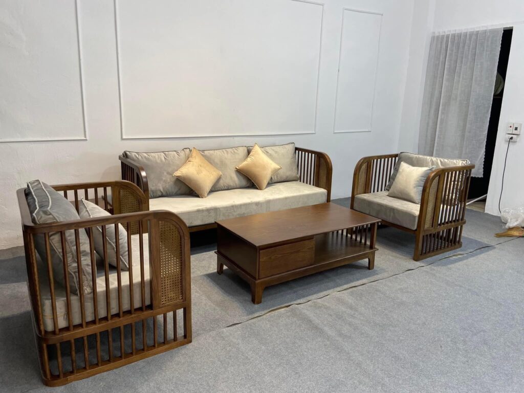 Bộ Sofa Indochine 4 món kèm đệm - SF13 - Ourhomedecor